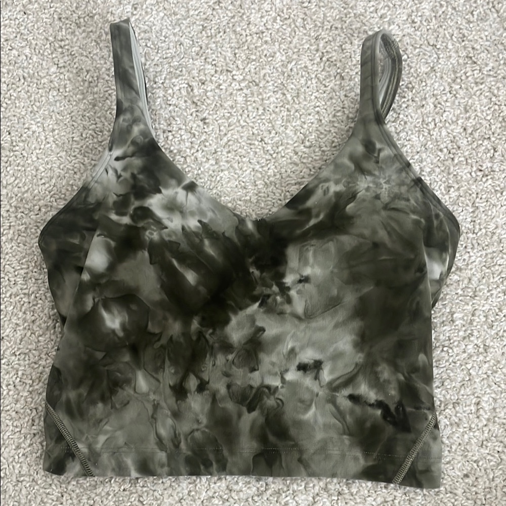 Lululemon Olive Green Tie-Dye Women's Top
